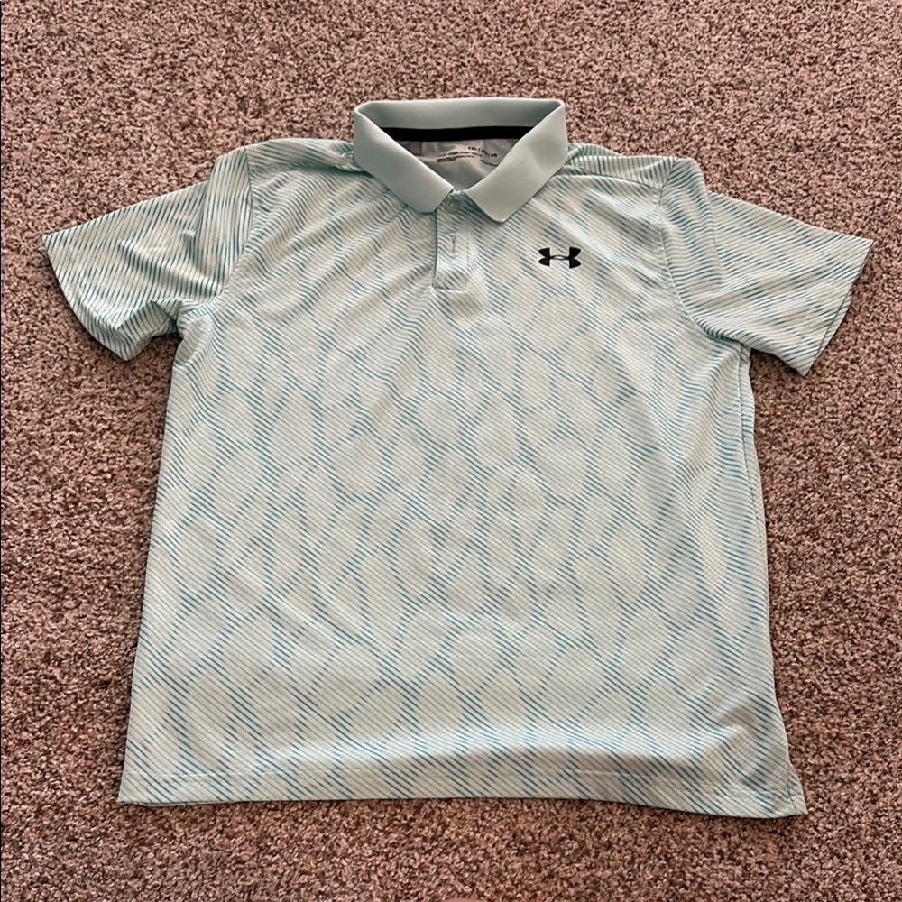 Under Armour Blue Polo Shirt Athletic Design